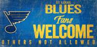 St. Louis Blues Fans Welcome Sign