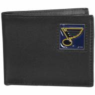 St. Louis Blues Leather Bi-fold Wallet in Gift Box