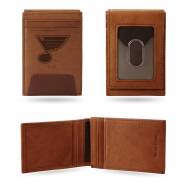 St. Louis Blues Premium Leather Front Pocket Wallet