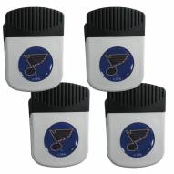 St. Louis Blues 4 Pack Chip Clip Magnet with Bottle Opener