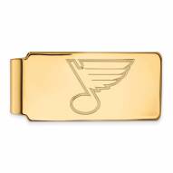 St. Louis Blues Sterling Silver Gold Plated Money Clip