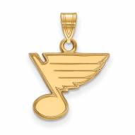 St. Louis Blues Sterling Silver Gold Plated Small Pendant