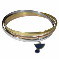 St. Louis Blues Tri-color Bangle Bracelet