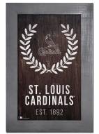 St. Louis Cardinals 11" x 19" Laurel Wreath Framed Sign