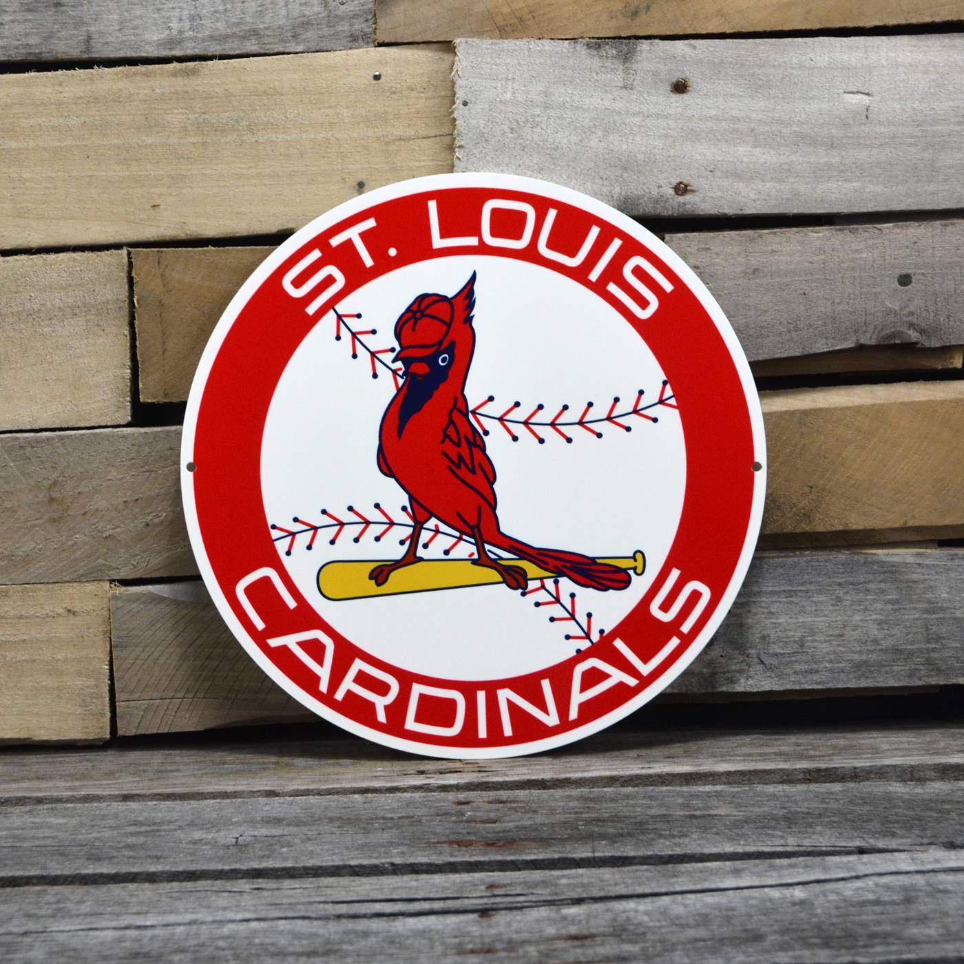 St. Louis Cardinals 12&quot; 1966 Steel Logo Sign
