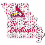 St. Louis Cardinals 12" Floral State Sign