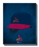 St. Louis Cardinals 16" x 20" Ghost Helmet Canvas Print