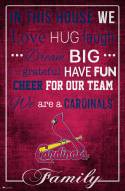 St. Louis Cardinals 17" x 26" In This House Sign