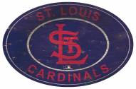 St. Louis Cardinals 46" Heritage Logo Oval Sign