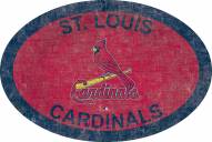 St. Louis Cardinals 46" Team Color Oval Sign