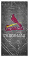 St. Louis Cardinals 6" x 12" Chalk Playbook Sign