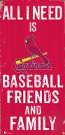 St. Louis Cardinals 6" x 12" Friends & Family Sign