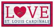 St. Louis Cardinals 6" x 12" Love Sign