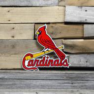 St. Louis Cardinals Bird on Bat 12" Steel Logo Sign
