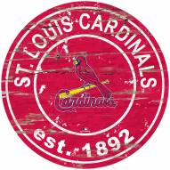 St. Louis Cardinals Distressed Round Sign