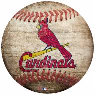 St. Louis Cardinals Baseball Shaped Sign