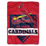 St. Louis Cardinals Home Plate Raschel Blanket