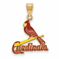 St. Louis Cardinals Sterling Silver Gold Plated Large Pendant