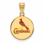 St. Louis Cardinals Sterling Silver Gold Plated Medium Pendant