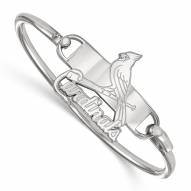 St. Louis Cardinals Sterling Silver Wire Bangle Bracelet