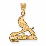 St. Louis Cardinals MLB Sterling Silver Gold Plated Large Pendant