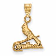 St. Louis Cardinals MLB Sterling Silver Gold Plated Small Pendant