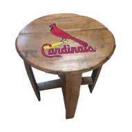 St. Louis Cardinals Oak Barrel Table