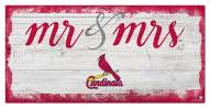 St. Louis Cardinals Script Mr. & Mrs. Sign