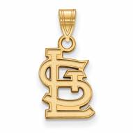 St. Louis Cardinals Sterling Silver Gold Plated Small Pendant