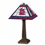 St. Louis Cardinals Stained Glass Mission Table Lamp