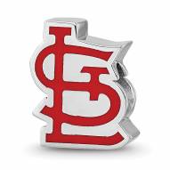 St. Louis Cardinals Sterling Silver Enameled Bead