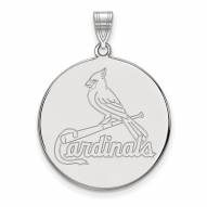 St. Louis Cardinals Sterling Silver Extra Large Disc Pendant