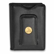 St. Louis Cardinals Sterling Silver Gold Plated Black Leather Wallet