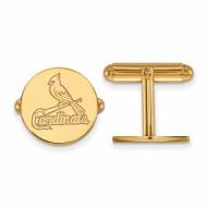St. Louis Cardinals Sterling Silver Gold Plated Cuff Links