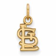 St. Louis Cardinals Sterling Silver Gold Plated Extra Small Pendant