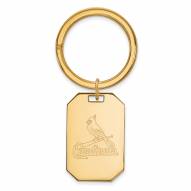 St. Louis Cardinals Sterling Silver Gold Plated Key Chain