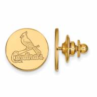 St. Louis Cardinals Sterling Silver Gold Plated Lapel Pin