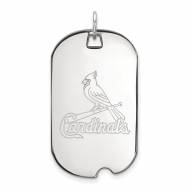 St. Louis Cardinals Sterling Silver Large Dog Tag