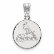 St. Louis Cardinals Sterling Silver Medium Disc Pendant