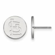 St. Louis Cardinals Sterling Silver Small Disc Earrings