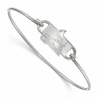St. Louis Cardinals Sterling Silver Wire Bangle Bracelet