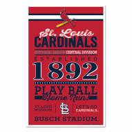 St. Louis Cardinals Established Wood Sign