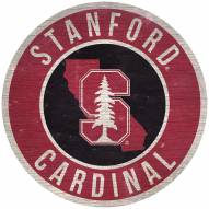 Stanford Cardinal 12" Circle with State Sign