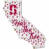 Stanford Cardinal 12" Floral State Sign