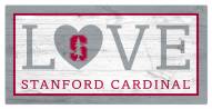 Stanford Cardinal 6" x 12" Love Sign
