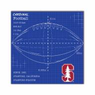 Stanford Cardinal Ball Blueprint 10" x 10" Sign