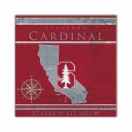 Stanford Cardinal Coordinates 10" x 10" Sign