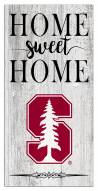 Stanford Cardinal Home Sweet Home Whitewashed 6" x 12" Sign