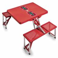 Stanford Cardinal Red Folding Picnic Table