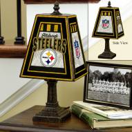 Pittsburgh Steelers NFL Hand-Painted Art Glass Table Lamp